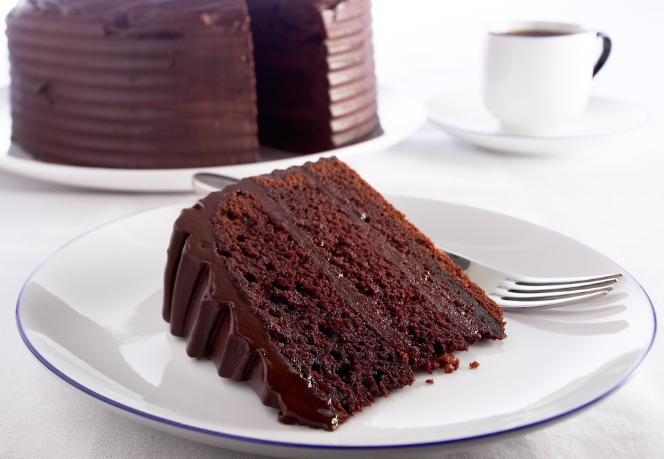 chocolate cake slice