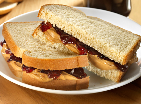 peanut butter and jelly sandwich