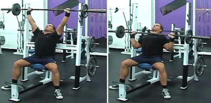 sitting shoulder press